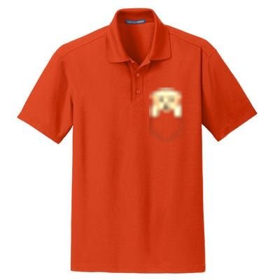 Yellow Lab In My Pocket Cute Dog Owner Dry Zone Grid Polo