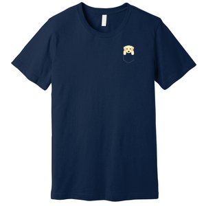 Yellow Lab In My Pocket Cute Dog Owner Premium T-Shirt