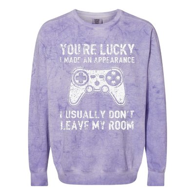 You're Lucky I Made an Appearance Video Game Controller Colorblast Crewneck Sweatshirt