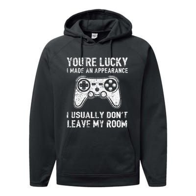 You're Lucky I Made an Appearance Video Game Controller Performance Fleece Hoodie