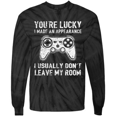 You're Lucky I Made an Appearance Video Game Controller Tie-Dye Long Sleeve Shirt