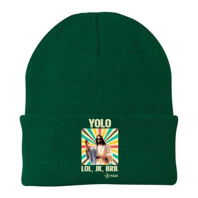 Yolo Lol Jk Brb Jesus Funny Easter Christians Resurrection Knit Cap Winter Beanie