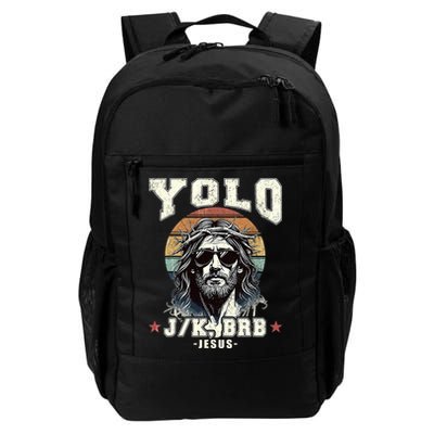 Yolo LOL JK BRB Jesus Christian  Daily Commute Backpack