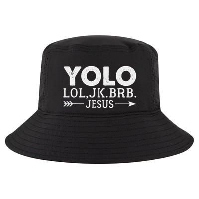 Yolo Lol Jk Brb Jesus Arrow Cool Comfort Performance Bucket Hat
