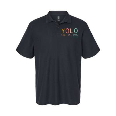 Yolo Lol, Jk, Brb Jesus, Religious Humorous Jesus Softstyle Adult Sport Polo