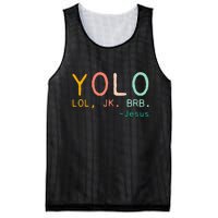 Yolo Lol, Jk, Brb Jesus, Religious Humorous Jesus Mesh Reversible Basketball Jersey Tank