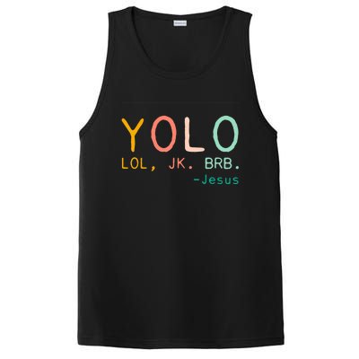 Yolo Lol, Jk, Brb Jesus, Religious Humorous Jesus PosiCharge Competitor Tank