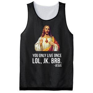 Yolo Lol Jk Brb Jesus Mesh Reversible Basketball Jersey Tank