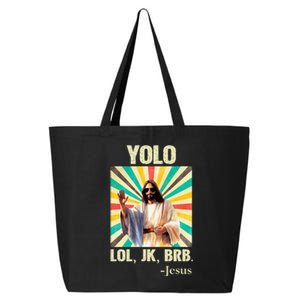 Yolo Lol Jk Brb Jesus Funny Easter Christians Resurrection 25L Jumbo Tote