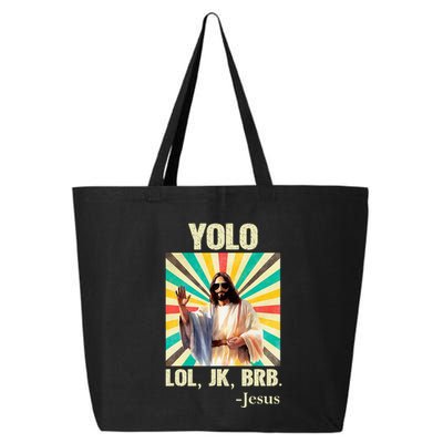 Yolo Lol Jk Brb Jesus Funny Easter Christians Resurrection 25L Jumbo Tote