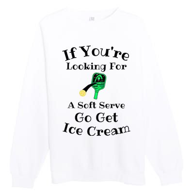 Yolo Lol Jk Brb Jesusfunny Pickleball Serve Premium Crewneck Sweatshirt