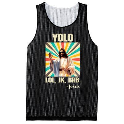 Yolo Lol Jk Brb Jesus Funny Easter Christians Resurrection Mesh Reversible Basketball Jersey Tank