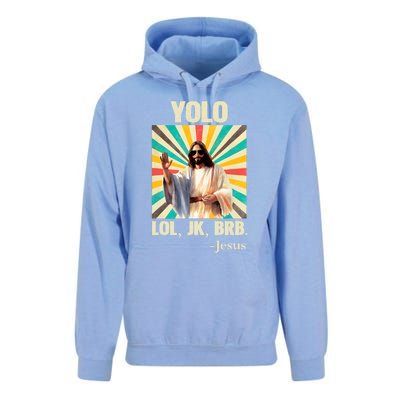 Yolo Lol Jk Brb Jesus Funny Easter Christians Resurrection Unisex Surf Hoodie