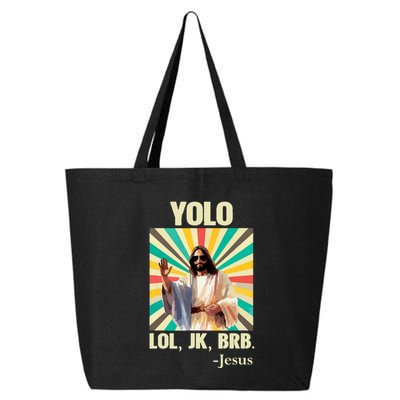 Yolo Lol Jk Brb Jesus Funny Easter Christians Resurrection 25L Jumbo Tote