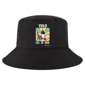 Yolo Lol Jk Brb Jesus Funny Easter Christians Resurrection Cool Comfort Performance Bucket Hat