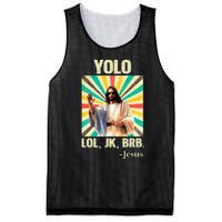 Yolo Lol Jk Brb Jesus Funny Easter Christians Resurrection Mesh Reversible Basketball Jersey Tank