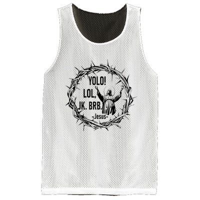 Y.Olo Lol Jk Brb Jesus Funny Easter Day Mesh Reversible Basketball Jersey Tank