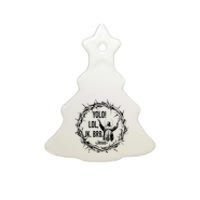 Y.Olo Lol Jk Brb Jesus Funny Easter Day Ceramic Tree Ornament