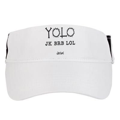 Yolo Lol Jk Brb Jesus Christmas Religious Christian Lover Adult Drive Performance Visor