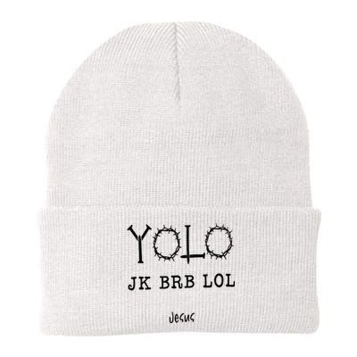 Yolo Lol Jk Brb Jesus Christmas Religious Christian Lover Knit Cap Winter Beanie