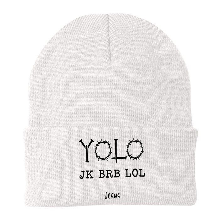 Yolo Lol Jk Brb Jesus Christmas Religious Christian Lover Knit Cap Winter Beanie