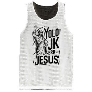 Yolo Lol Jk Brb Jesus Funny Easter Day Jesus Christian Mesh Reversible Basketball Jersey Tank