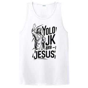 Yolo Lol Jk Brb Jesus Funny Easter Day Jesus Christian PosiCharge Competitor Tank