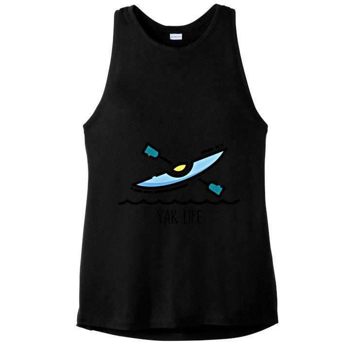 Yak Life Kayak Life Kayaking And Paddling Canoeing Sport Gift Ladies PosiCharge Tri-Blend Wicking Tank