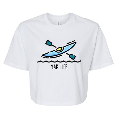 Yak Life Kayak Life Kayaking And Paddling Canoeing Sport Gift Bella+Canvas Jersey Crop Tee