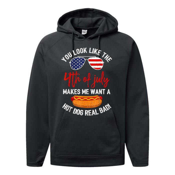 You Look Like The 4th Of July Patriotic Performance Fleece Hoodie