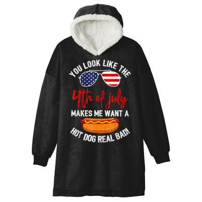 You Look Like The 4th Of July Patriotic Hooded Wearable Blanket