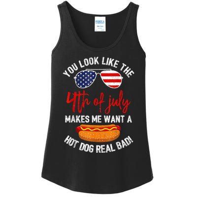 You Look Like The 4th Of July Patriotic Ladies Essential Tank