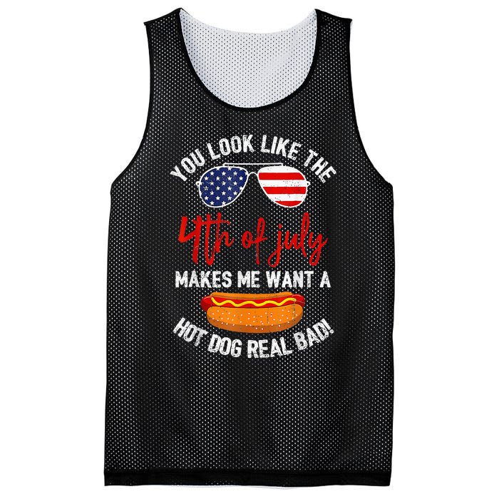 You Look Like The 4th Of July Patriotic Mesh Reversible Basketball Jersey Tank