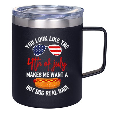 You Look Like The 4th Of July Patriotic 12oz Stainless Steel Coffee Mug