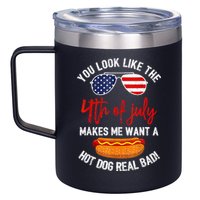 You Look Like The 4th Of July Patriotic 12oz Stainless Steel Coffee Mug
