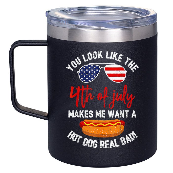 You Look Like The 4th Of July Patriotic 12oz Stainless Steel Coffee Mug