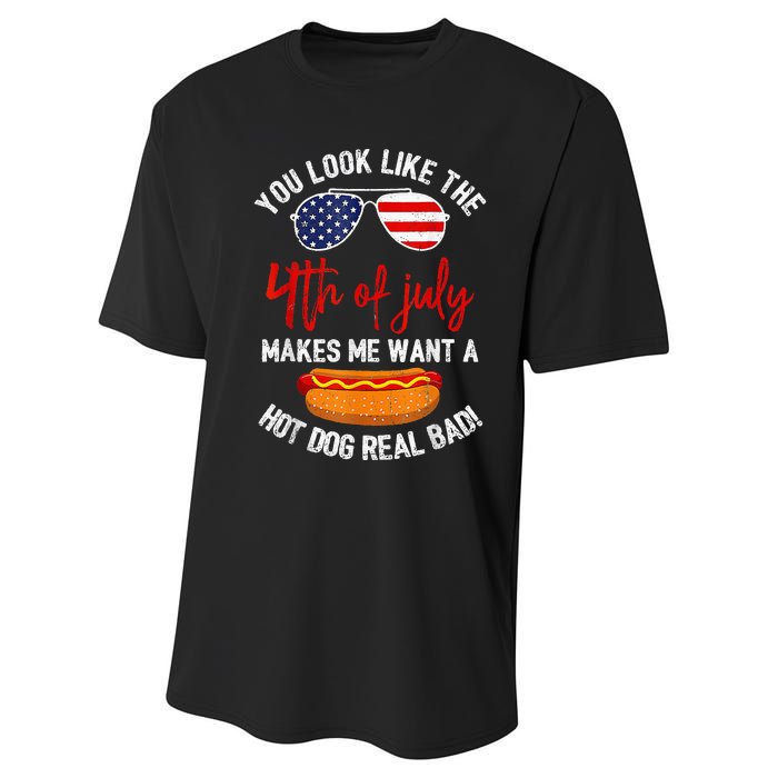 You Look Like The 4th Of July Patriotic Performance Sprint T-Shirt