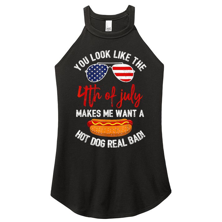 You Look Like The 4th Of July Patriotic Women's Perfect Tri Rocker Tank