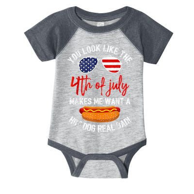 You Look Like The 4th Of July Patriotic Infant Baby Jersey Bodysuit
