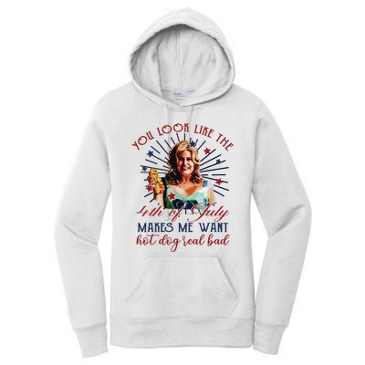 You Look Like 4th Of July Makes Me Want A Hot Dog Real Bad Women's Pullover Hoodie