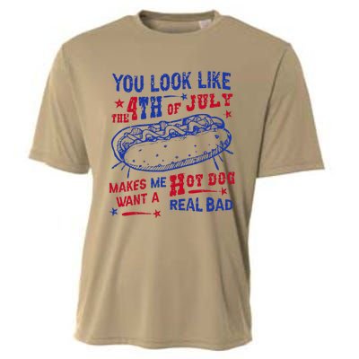 You Look Like 4th Of July Makes Me Want A Hot Dog Real Bad Cooling Performance Crew T-Shirt