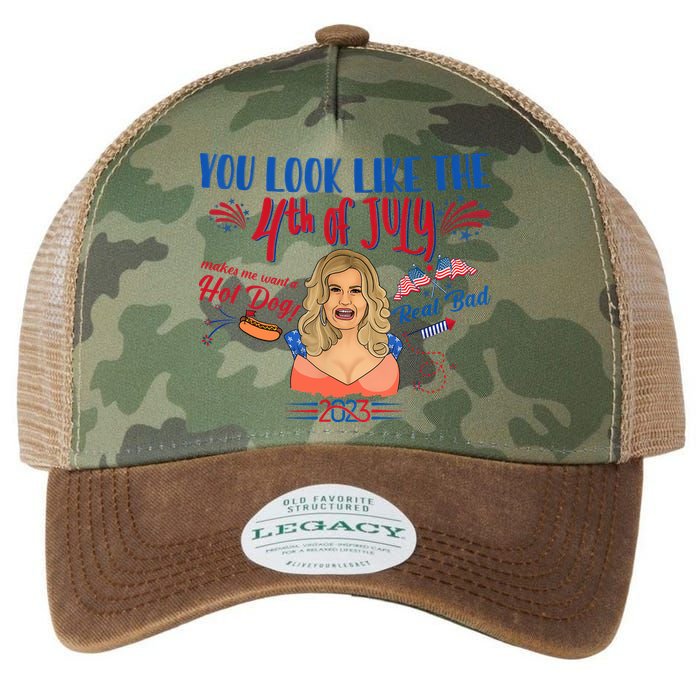 You Look Like 4th Of July Makes Me Want A Hot Dog Real Bad Legacy Tie Dye Trucker Hat