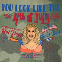 You Look Like 4th Of July Makes Me Want A Hot Dog Real Bad Legacy Tie Dye Trucker Hat