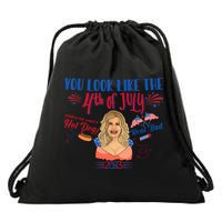 You Look Like 4th Of July Makes Me Want A Hot Dog Real Bad Drawstring Bag