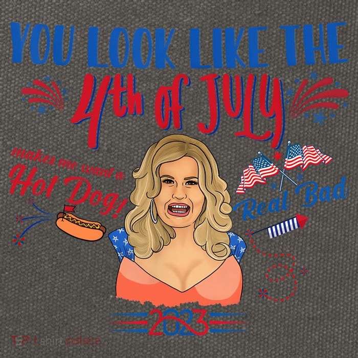 You Look Like 4th Of July Makes Me Want A Hot Dog Real Bad Cotton Canvas Backpack