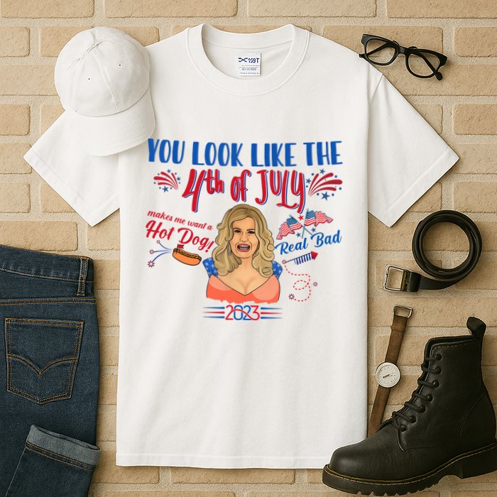 You Look Like 4th Of July Makes Me Want A Hot Dog Real Bad Tall T-Shirt