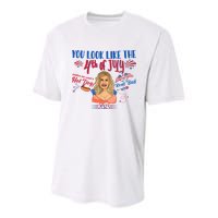 You Look Like 4th Of July Makes Me Want A Hot Dog Real Bad Youth Performance Sprint T-Shirt