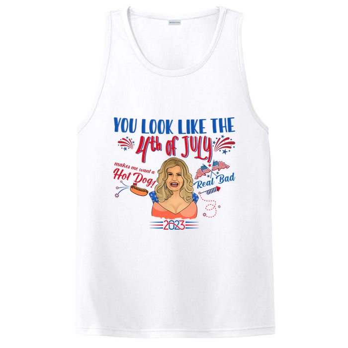 You Look Like 4th Of July Makes Me Want A Hot Dog Real Bad PosiCharge Competitor Tank