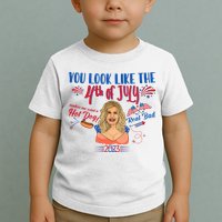 You Look Like 4th Of July Makes Me Want A Hot Dog Real Bad Toddler T-Shirt
