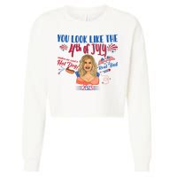 You Look Like 4th Of July Makes Me Want A Hot Dog Real Bad Cropped Pullover Crew